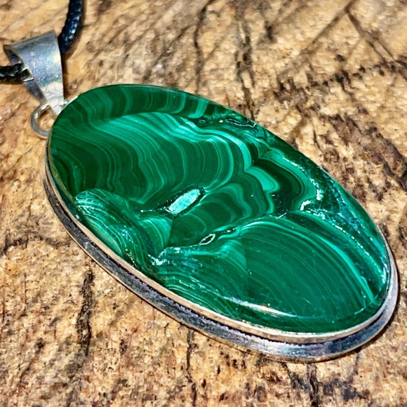 Green Malachite Pendant 2” - Picture 3 of 13